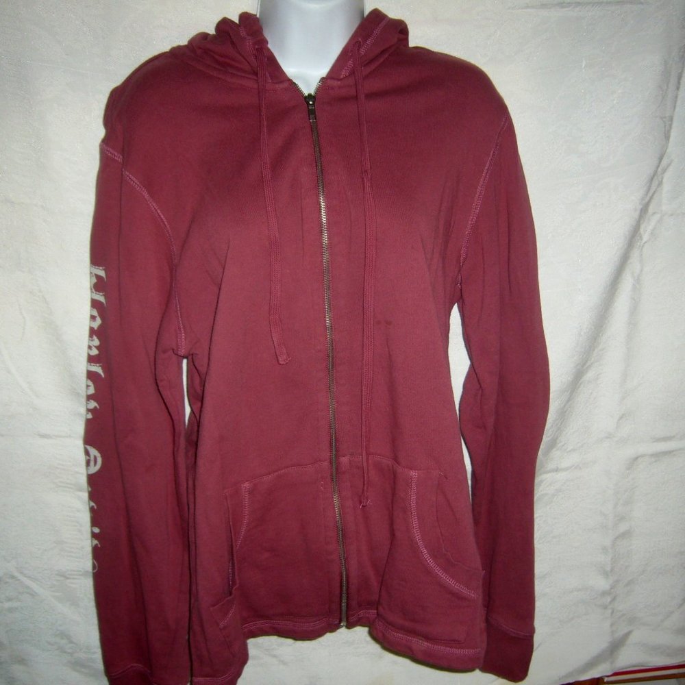Deep pink Harley Davidson zippered hoodie ss